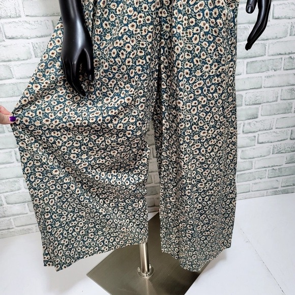 Vintage 90s All That Jazz Floral Jumpsuit Wide Leg Palazzo Grunge Daisy Print M - Picture 5 of 10